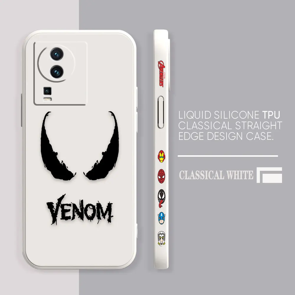 thumbnail image 1 of Case For VIVO IQOO 5 7 8 9 10 11 Pro 5G Z6 Z7 NEO3 5 5S 6 7 Colour Simple Liquid Silicone Case Marvel Comics Venom, 1 of 5