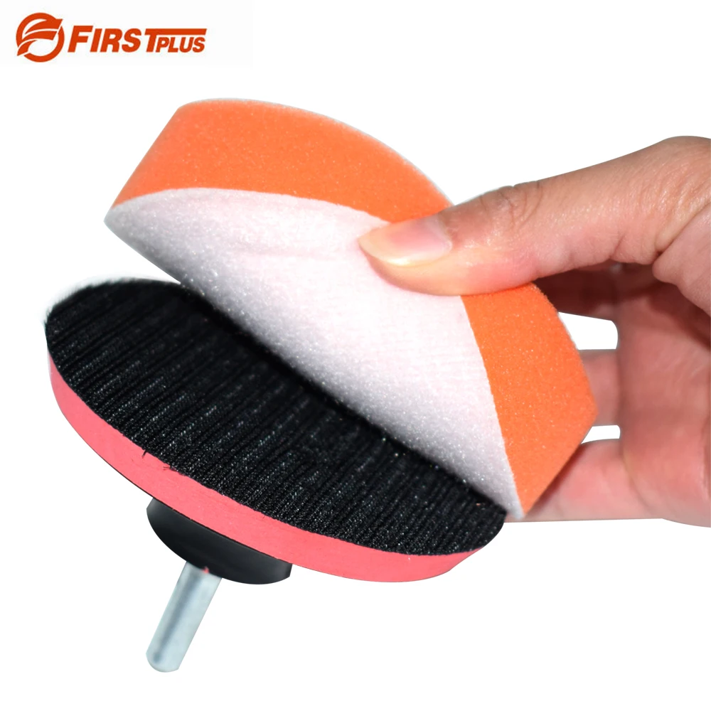 3 x Flat Sponge Polishing Pad Car Paint Grinding Pads Clean Brush Tools for Car Polisher 180mm with Adhesive Pad