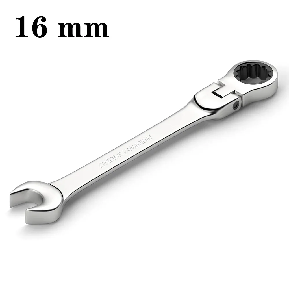 Adjustable Ratchet Wrench with Swivel Head for Auto Repair and Maintenance