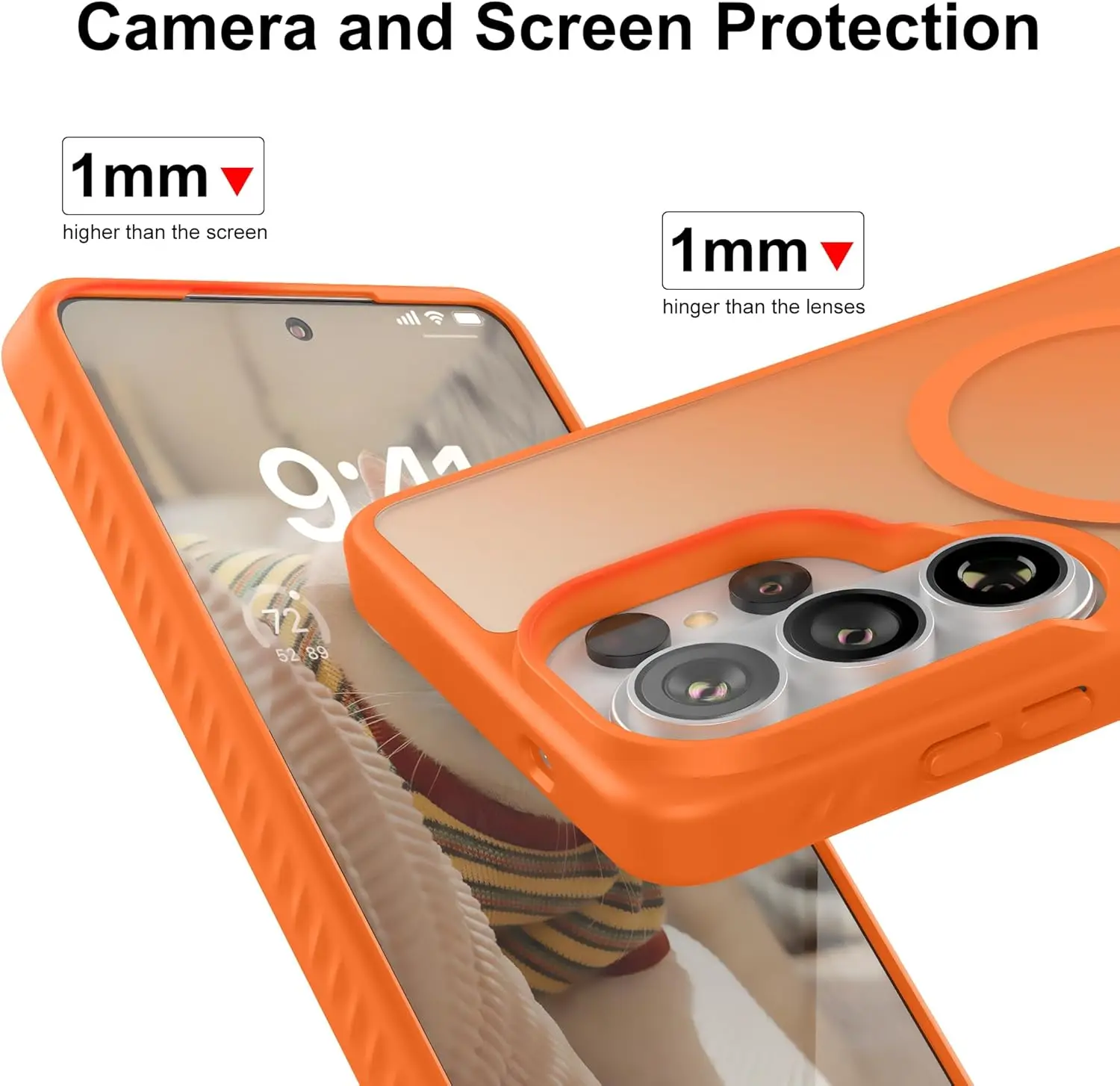 Magnetic Matte Hard Back Phone Case with Stand and Magsafe Compatibility