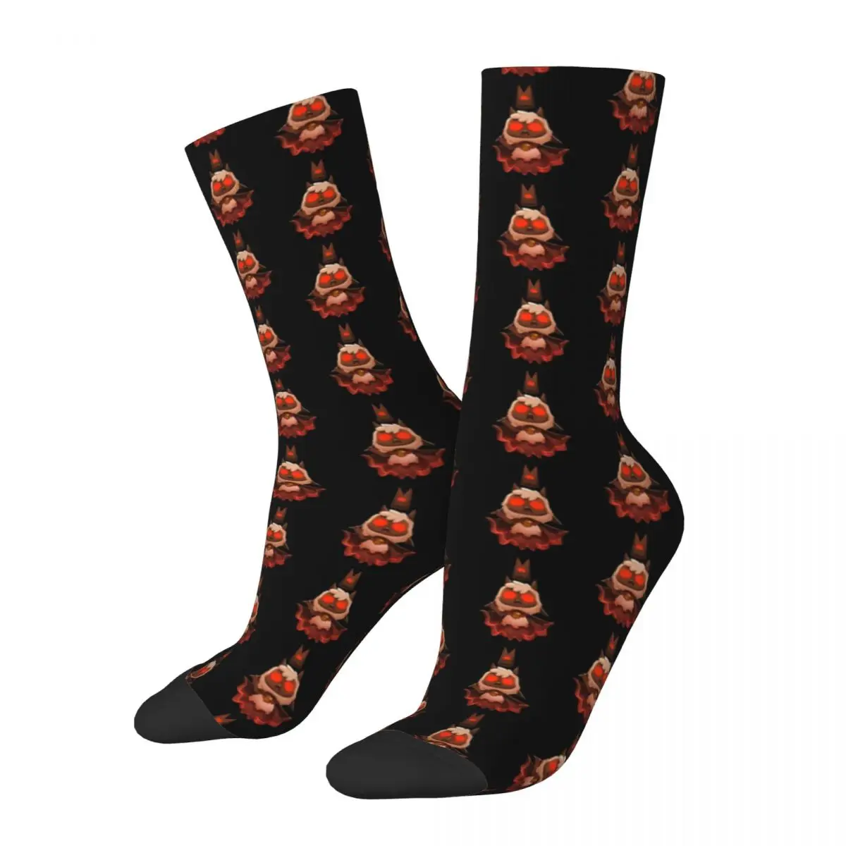 Divertente Calzino Pazzo Per Uomo Mantello Hip Hop Vintage Cult Of The Lamb Game Happy Seamless Pattern Stampato Boys Crew Compression Sock