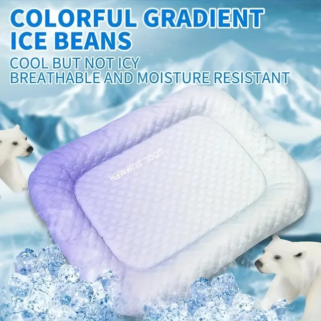 1pc Cool Pet Mat - Summer Cat and Dog Cooling Mat Washable Ice Self Cool Pad 2