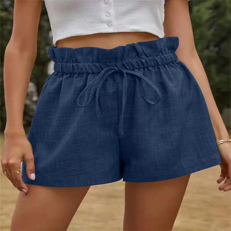 Summer Casual Comfortable Shorts 2022 Europe and the United States New High-waisted Lace-up Loose Wide-leg Pants Women bape shorts