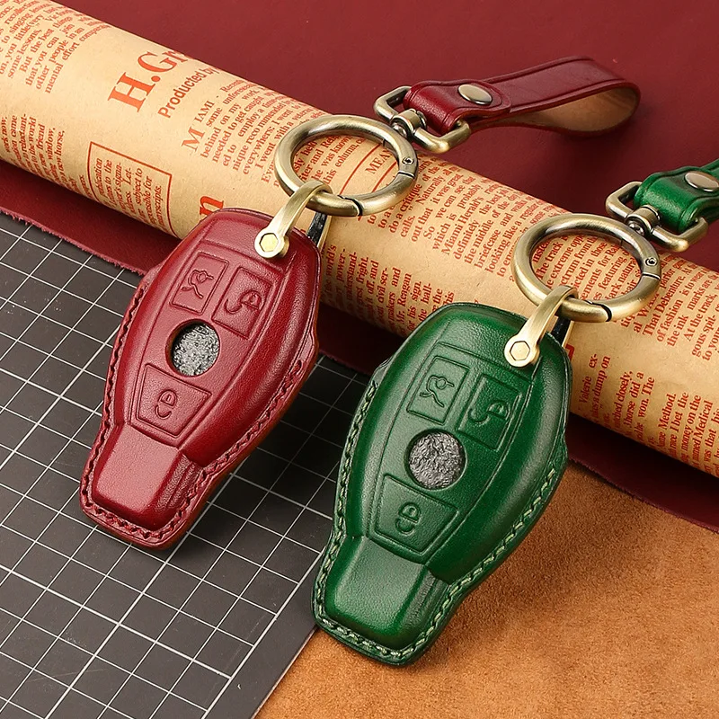 Stylish Leather Key Cover for Mercedes Benz E-class and S-class