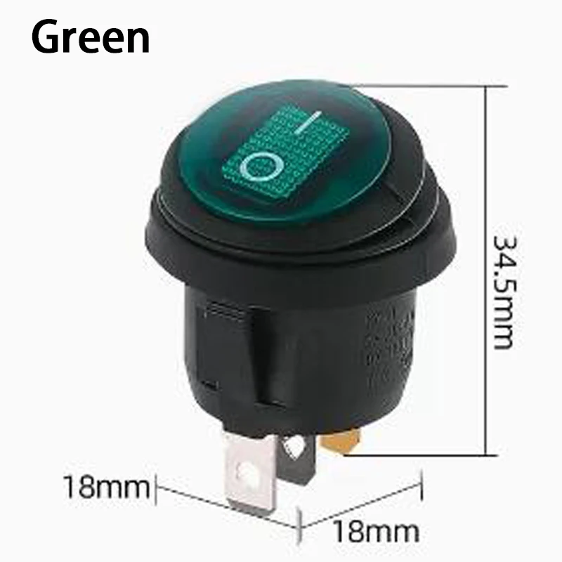 ตัวเลือกสินค้า สวิตช์ไฟ LED กันน้ำ 12V/220V แบบ Rocker Switch