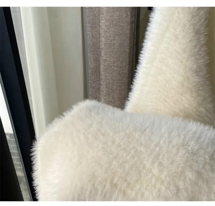 Neue Herbst Winter Natürliche Fuchs Pelz Trim Gestrickte Mantel Pelz Jacke Pullover Weibliche Frauen Stricken Tragen – Detail 24
