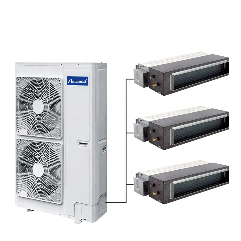 Industrial Multi Zone Split Inverter Air Conditioner 24000Btu 36000Btu Cassette Duct Air Conditioning 2