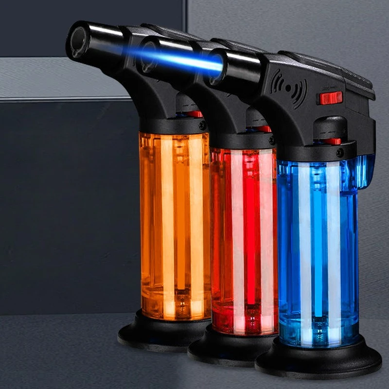 Spray Gun Lighter 4-pack High Temperature Windproof Blue Flame Cigar Lighter Baking And Barbecue Lighters Outdoor Survival Tool