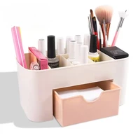 Double Layer Plastic Makeup Organizers Storage Box Cosmetic Drawers Jewelry Display Box Case Desktop Container Boxes Organizer 1