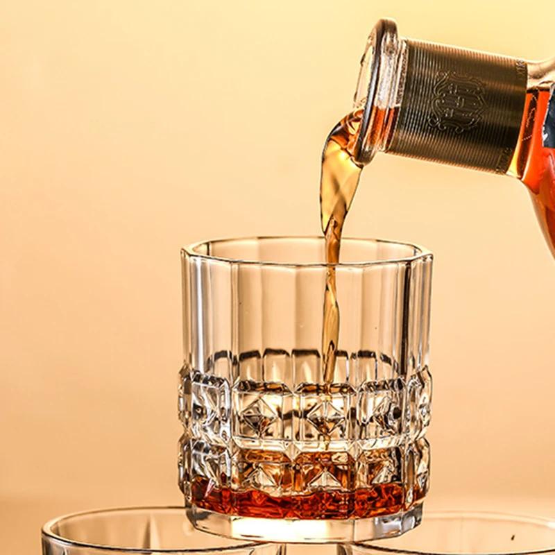 Wine Glasses Set Elegant Ins Glass Cups Tumbler Drinkware Bar Accessories Transparent Cups Water Glass Coffee Mug Tableware 6pcs