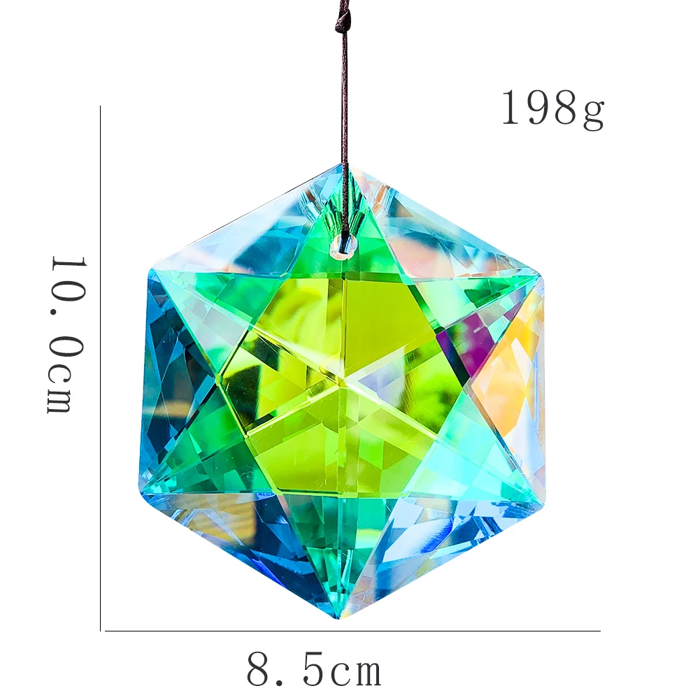 Clear Rainbow Crystal Drop Prism Sun AB-Color Window Hanging Pendant Ornament Chandelier Parts DIY Catcher Home Wedding Decor