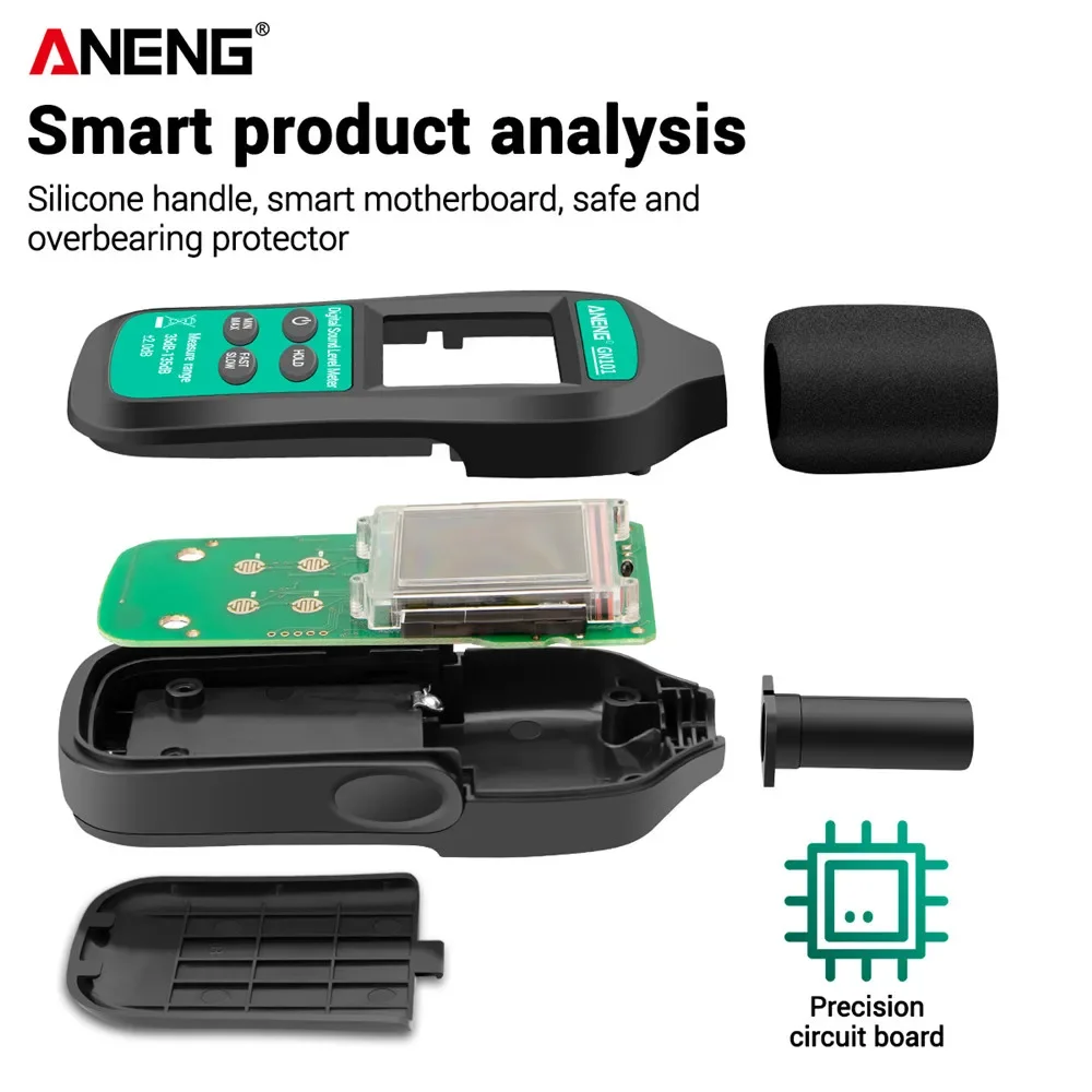 ANENG GN101 Digital Noise Meter Measurement 35-135 db Intelligent Sound Level Meter Decibel Monitor Logger  Diagnostic-Tool 3