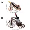 Retro Carriage Bike Wine Rack Hanging Wine Glass Holder Bar Dining Table Decor Wine Bottle Display Rack Wine Cup Organizer 6