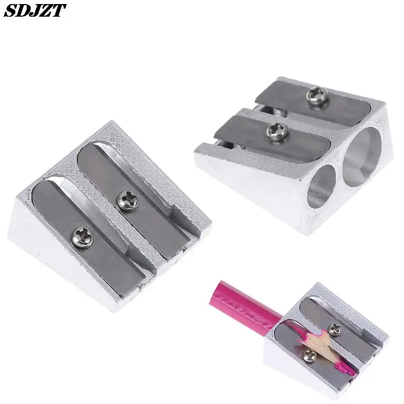 

2pcs/set 2 Holes Cosmetic Pencil Sharpener For Eyebrow Lip Liner Eyeliner Pencil School Office Supply Gift