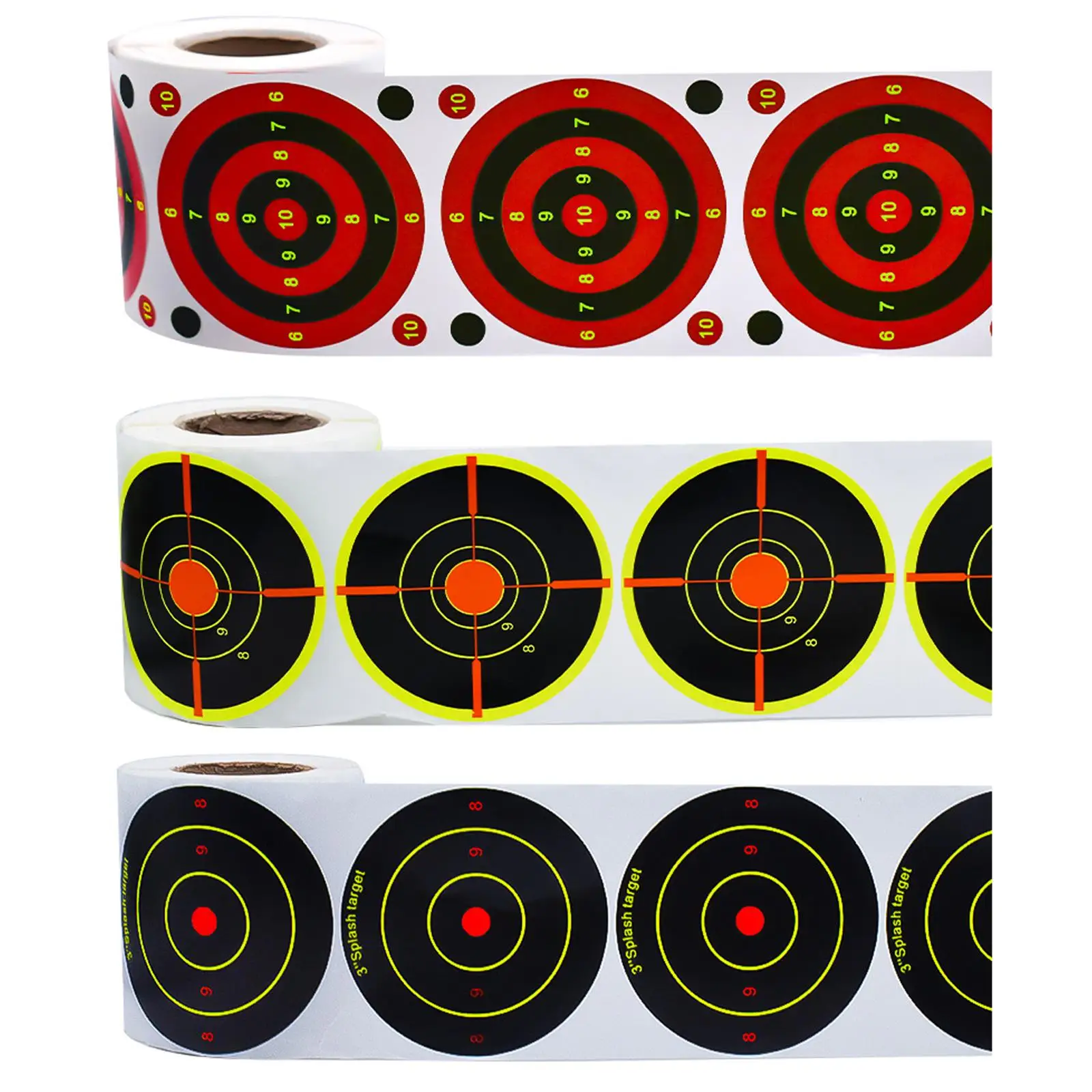 200pcs Shooting Splatter Target Self-adhesive Shoot Flower Objective Targets Stickers for Archery Bow Hunting Shooting Train