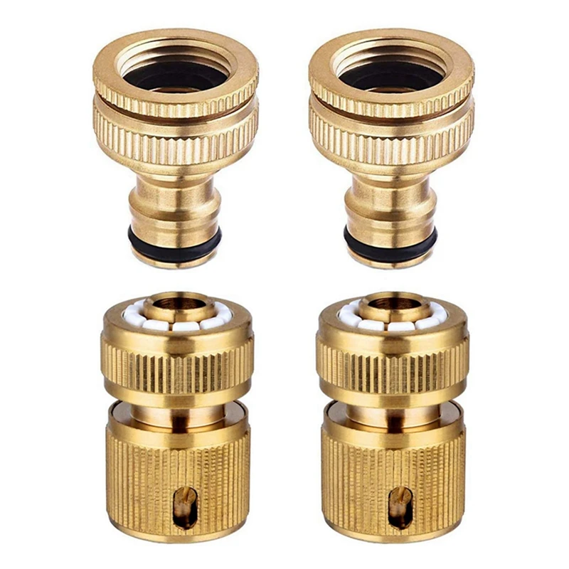 

20 Pieces Garden Hose Tap Connector 1/2 Inch And 3/4 Inch Size 2-In-1 And 1/2 Inch Hose Pipe Quick Connector