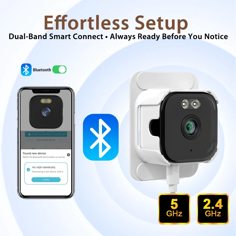 Mini Window IP Camera O-Kam Pro 5MP 5G 2.4G Wireless Easy Installation Secure Network Black Light Night Vision Human Detection 2
