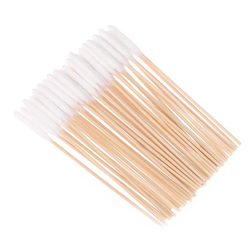 50 PCS Large Cotton Swabs With Wooden Sticks For Pets Big Cotton Swabs Long Dog Ear Long Swab