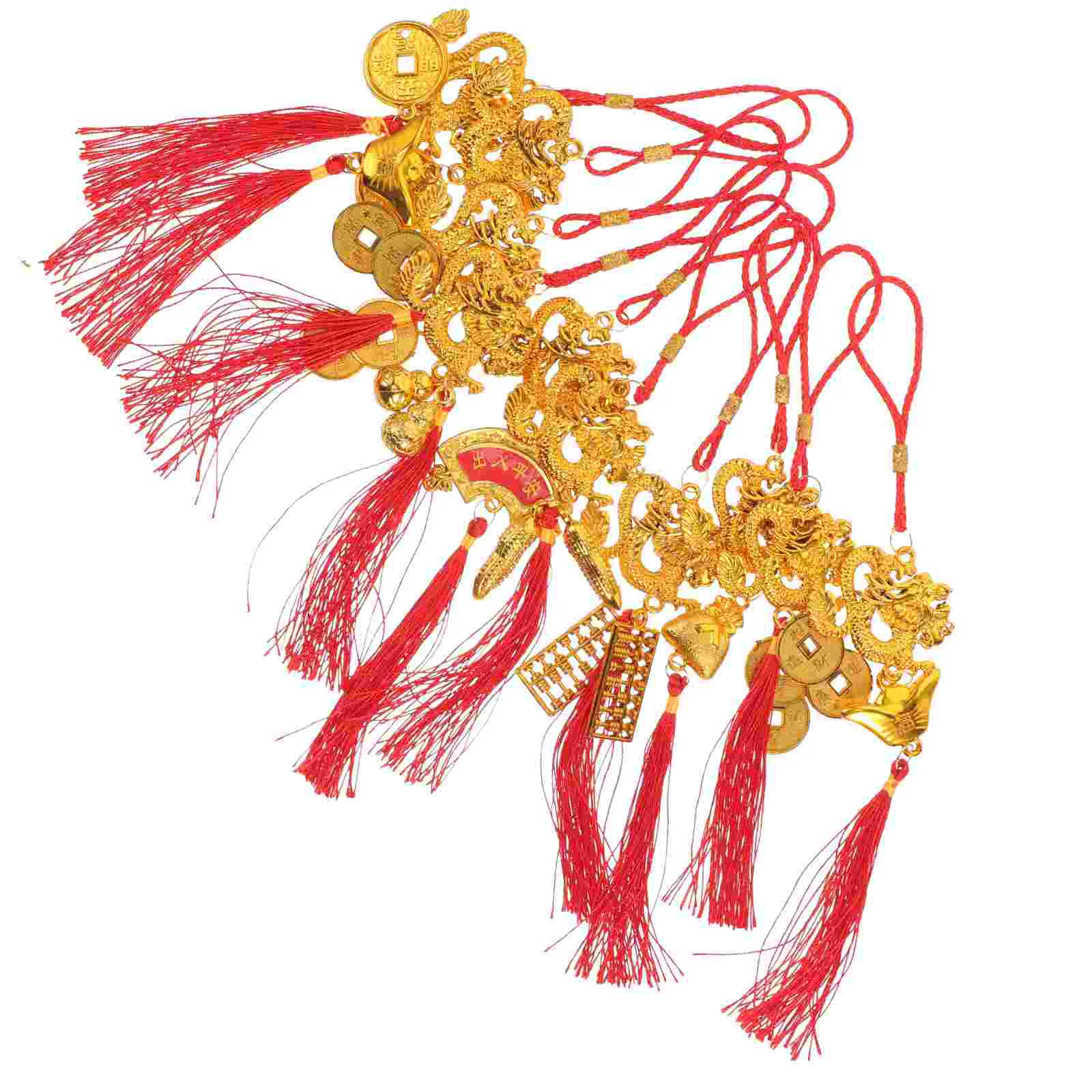 

Chinese New Year Tassel Dragon Pendant Bonsai Hanging Pendant Pendant Bonsai Spring Festival Party Window Decoration