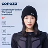 COPOZZ Winter Ski Knit Cap Gender Solid Color Wool Warm Casual Hedging Cap Ski Beanies Caps  for Men Women 2