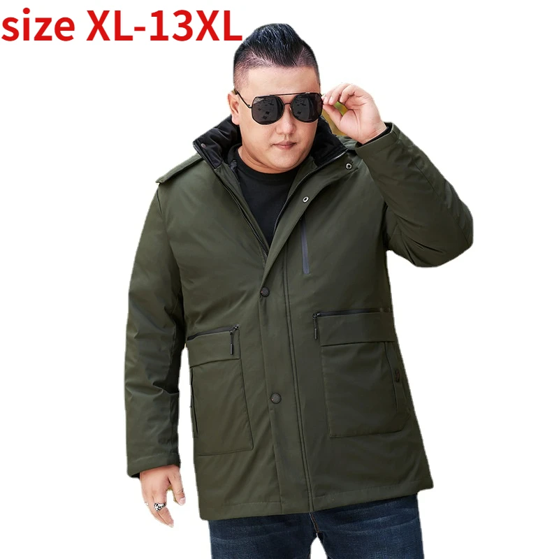 

New Arrival Fashion Super Large Down Jacket Men's Year Thickening Three In One Large Removable Liner Plus Size XL-11XL 12XL 13XL