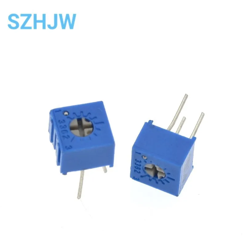 家庭用可変抵抗器,20個,rm063 RM-063 1k 102 2k 202 k 4.7 5k 472 10k 502 20k 103 47k  203オーム - AliExpress 502 50個 10値 3362 ポテンショメーター パッケージ 3362P 調節可能な抵抗器 DIYキット 101 102 202 502