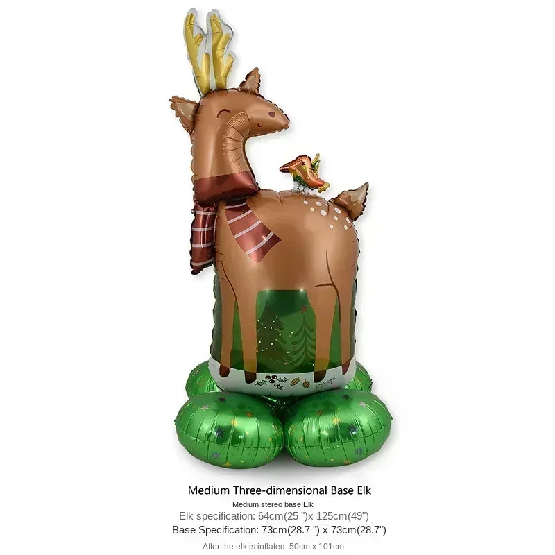 thumbnail image 1 of Globo navideño grande de pie 4D, Papá Noel, muñeco de nieve, árbol de Navidad, decoraciones para fiestas en el hogar, Navidad 2024, Año Nuevo, 1 of 5