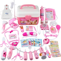 Medical Toy Kids Doctor Pretend Role Play Kit 44PCS Simulation Dentist Box Girls Educational Game Toys For Children Stethoscope 1