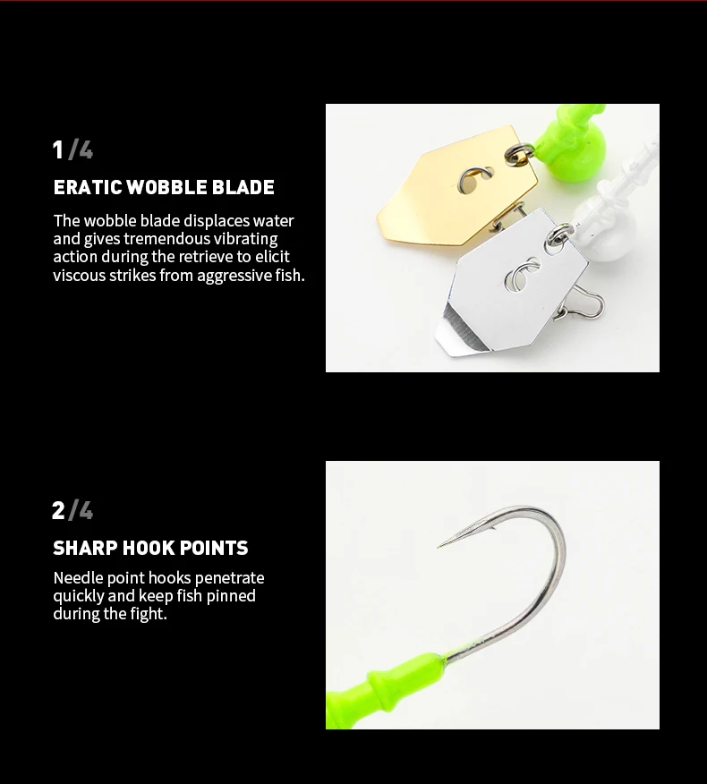 5 teile/paket Jig kopf haken mit spinner 9g locken haken DIY weichen köder haken Spinner Für Weiche wurm Wobbler Köder angelgerät – Detail 3