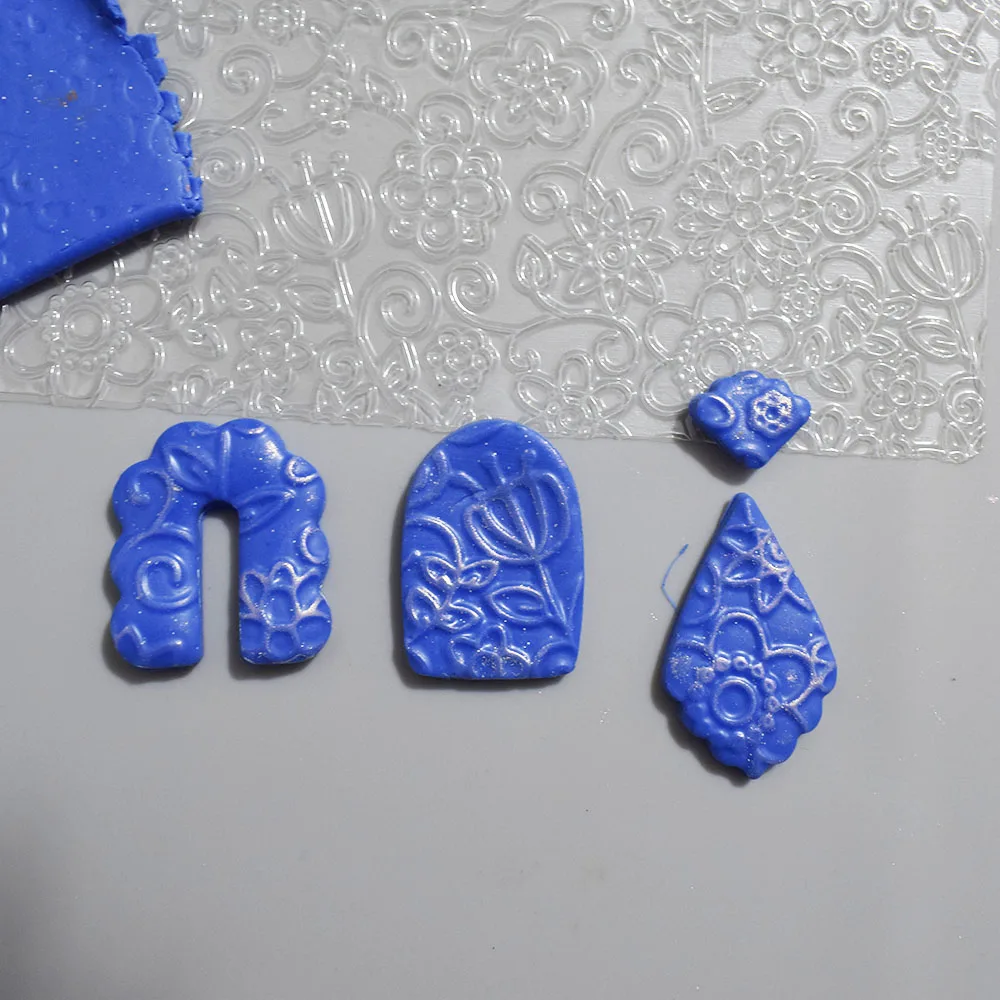 Flower Vein Clay Texture Mat Designer Diy Clay Jewelry Accessorie Tools Emboss Impression 6 Different Pattern Art Craft Hobby polymer clay tools clay sculpting tools pottery sculpting tools clay craft tool