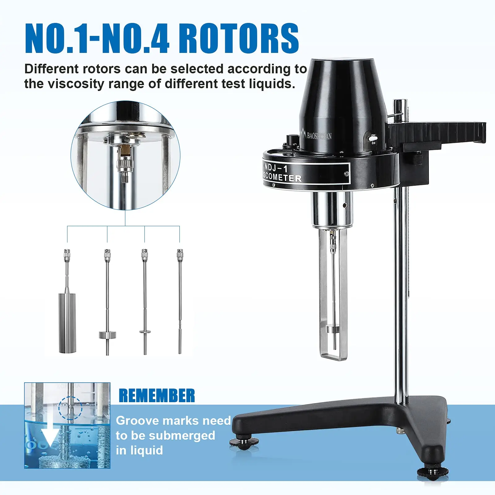 Rotary Viscometer Viscosity Tester 10-100,000mPa·s Fluidimeter Meter Newton Liqu