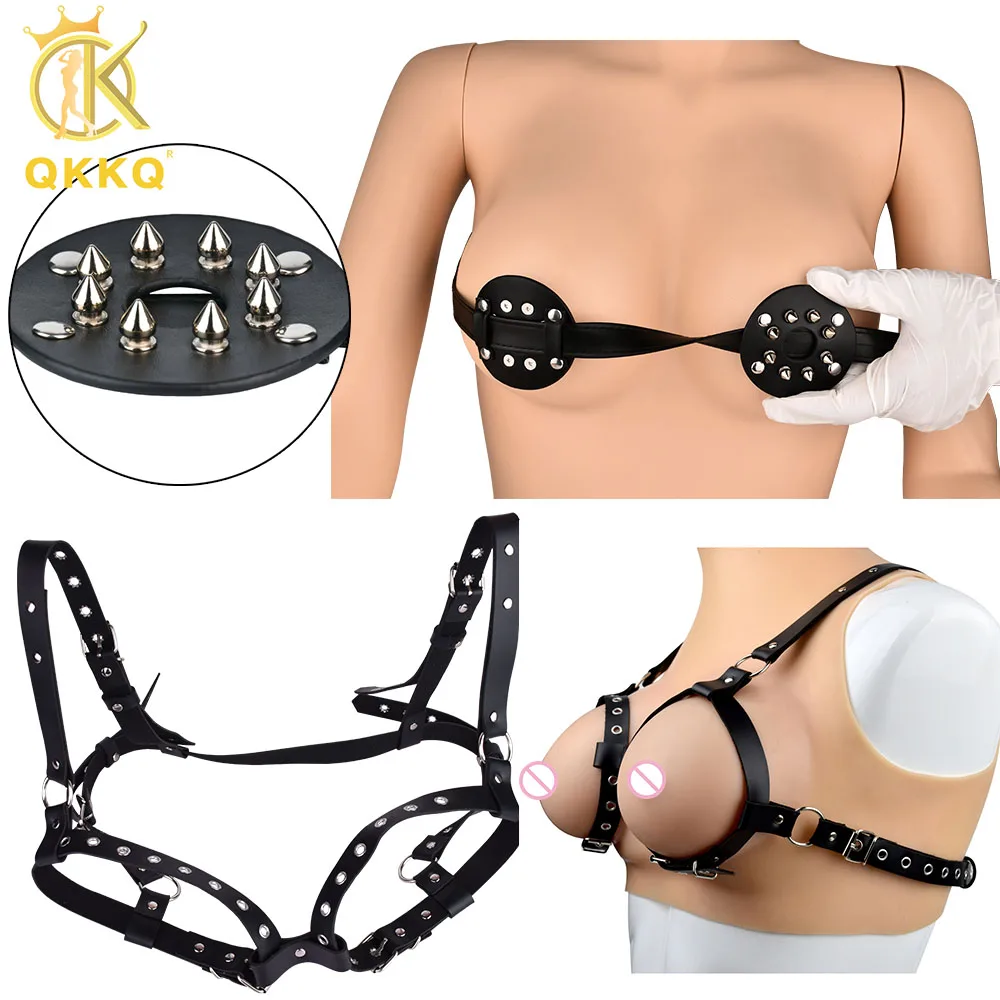 QKKQ Woman Breast Cover Nipples Covers Female Chest Hood Breast Binder Body Bondage BDSM Sex Toys For Women Men 18+ Adults Game nipple sex toys