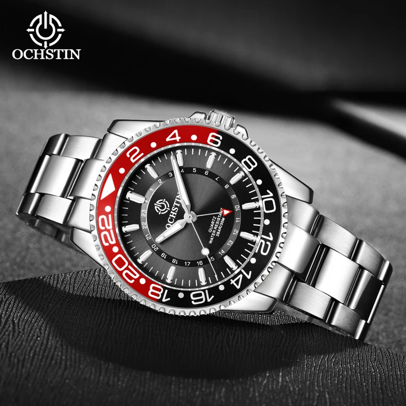 OCHSTIN New 2024 Simple Atmosphere Mariner Series Men's Watch Multifunction Quartz Movement Men's Quartz Watch women v shaped collar evening dress 2024 spring fashion atmosphere commanding strap sleepines sequins british a line skirt