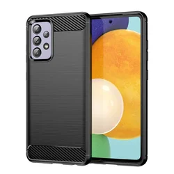 Custodia per Telefonino in Silicone e Fibra di Carbonio Premium - Cover Posteriore Sleek e Durevole