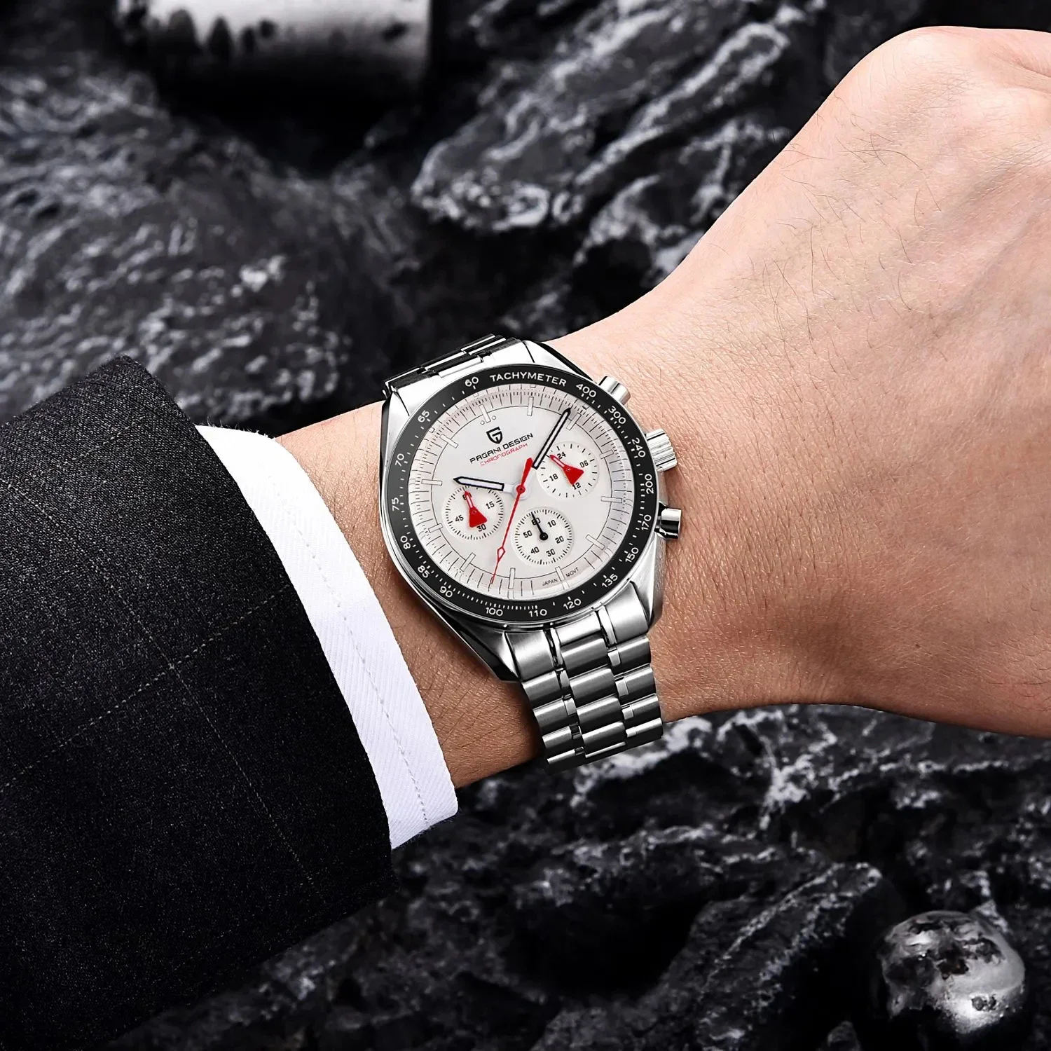 Orologio Da Uomo Pagani Design Cronografo - Vetro Zaffiro, Acciaio Inox 316L, Impermeabile 100m, Movimento Giapponese VK63