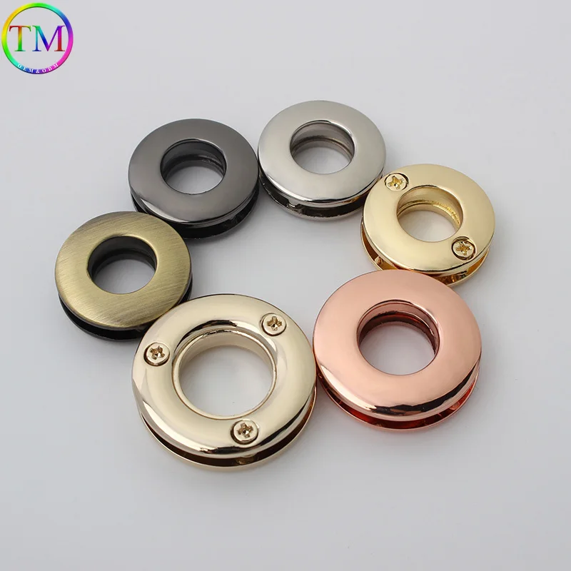 10/50/100Pcs Metal Bag Buckles Eyelet Screw Grommet Die Casting O Ring Eyelets For DIY Sewing Bag Hardware Clasp Accessories