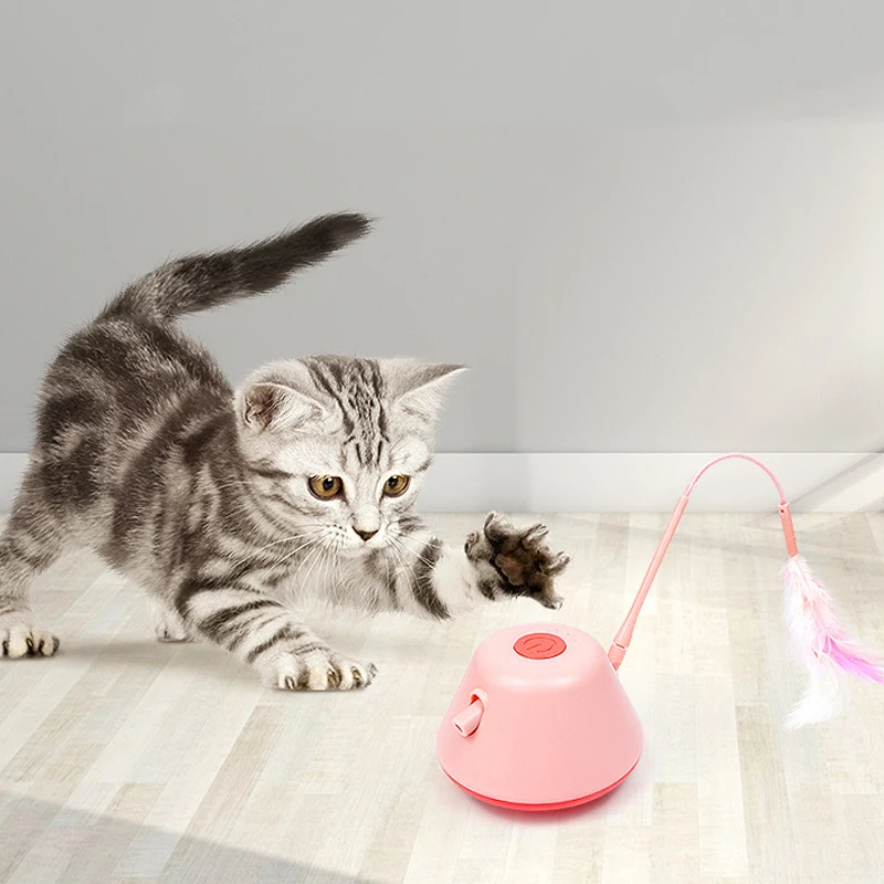Pet Cat Led Infrared Teasing Stick Feather Fishing Rod Automatic