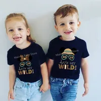 2025 Disney Let's Get Wild Funny Family Matching Shirts Animal Kingdom Mickey Minnie Print Dad Mom Kids Baby Family Trip Outfits 2