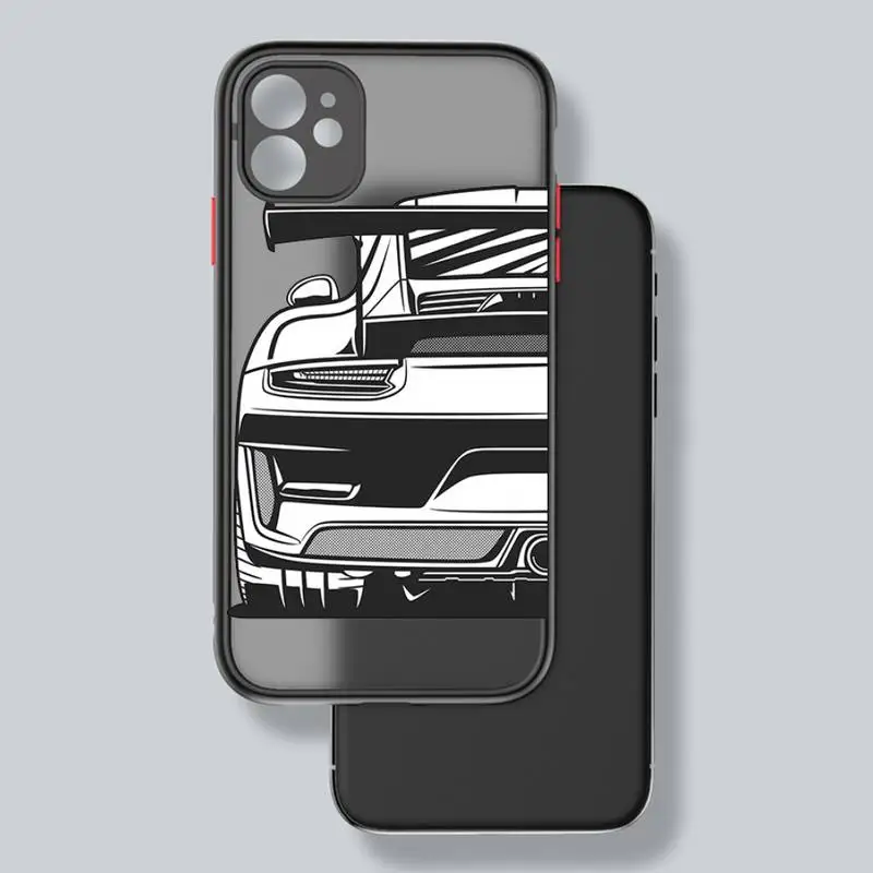 Men's Cool Sports Cars Comic Phone Case - Shockproof Silicone Cover