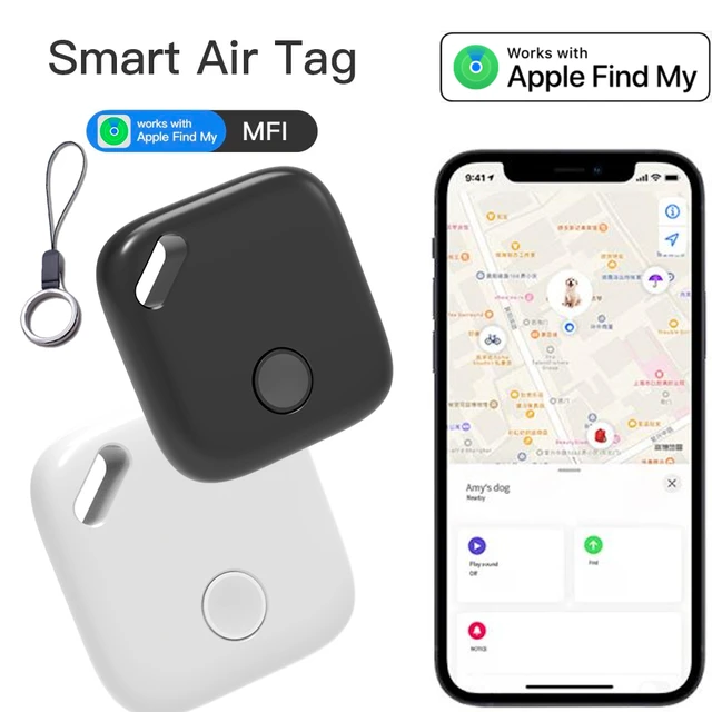 Localizador de llaves Mitag, localizador GPS Bluetooth certificado por MFi,  dispositivo antipérdida que funciona con Apple Find My - AliExpress