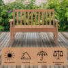 49in Vertical Backrest Teak Color HDPE Bench 4