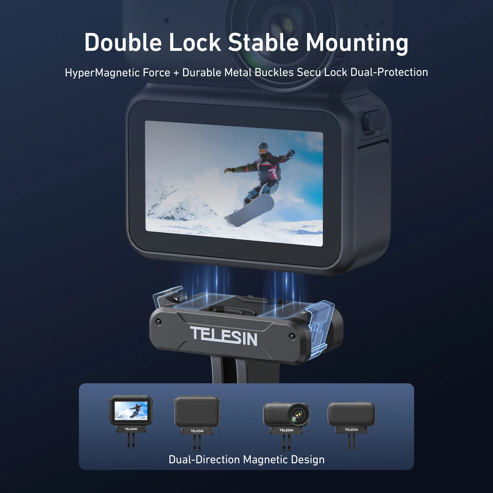 Telesin Magnetic Qucik Release Two Claw Charging Adapter Mount For Dji Osmo Nano Accessories Dual Claw Interface Telesin Magnetic Qucik Release Two Claw Charging Adapter Mount For Dji Osmo Nano Accessories Dual Claw Interface, Alina Gadgets