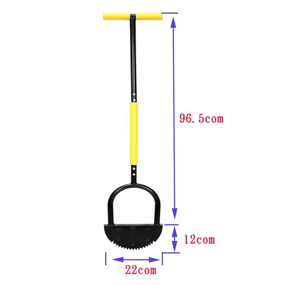 Serrated Edger Lawn Tool Half Moon Edger Handheld Saw-Tooth Garden With Steel Blade Long Handle Grass Saw Cutter For Court