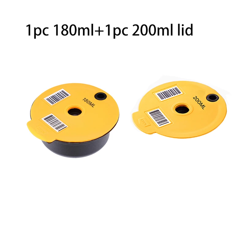 Reusable Coffee Capsule Pods with Silicone Lid - 60ML / 180ML Capacity