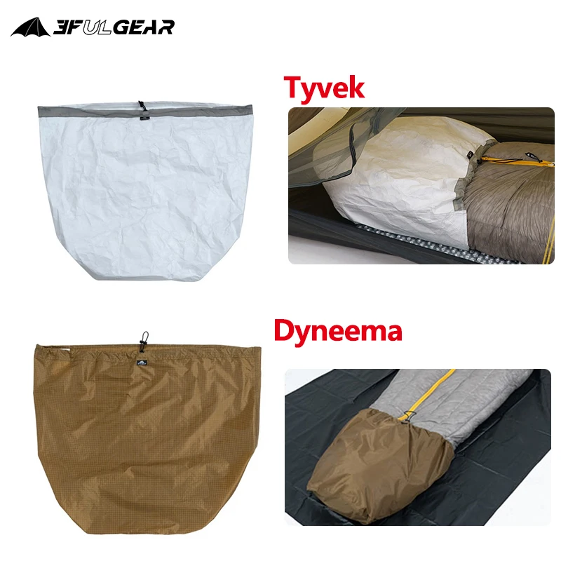 Sleeping Bag Foot Waterproof Case Outdoor Camping Moisture-proof Breathable Liner Ultralight Dyneema/Nylon Tyvek Bag sleeping bag survival sleeping bag