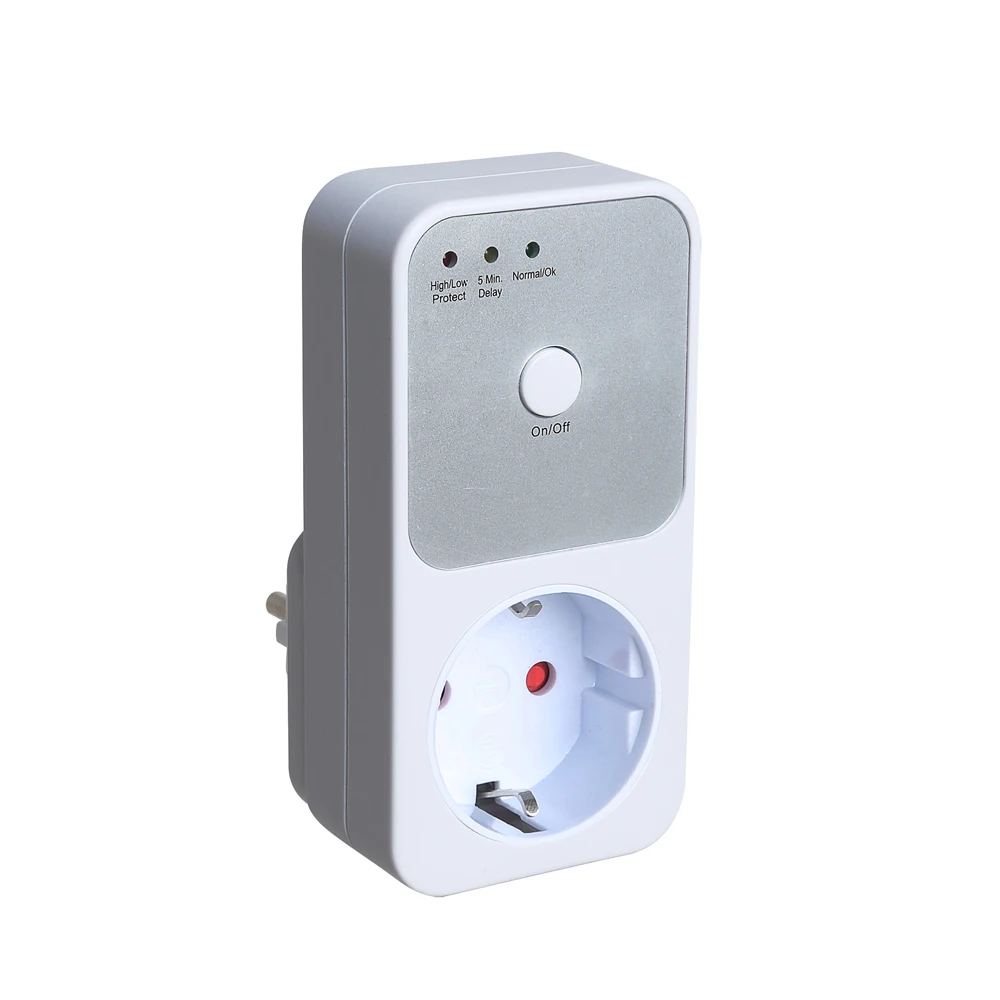 170-260V Voltage Protector 5-6 Minutes Relay Socket EU/USA Plug Electrical Stabilizer Automatic Refrigerator Protecting Switcher