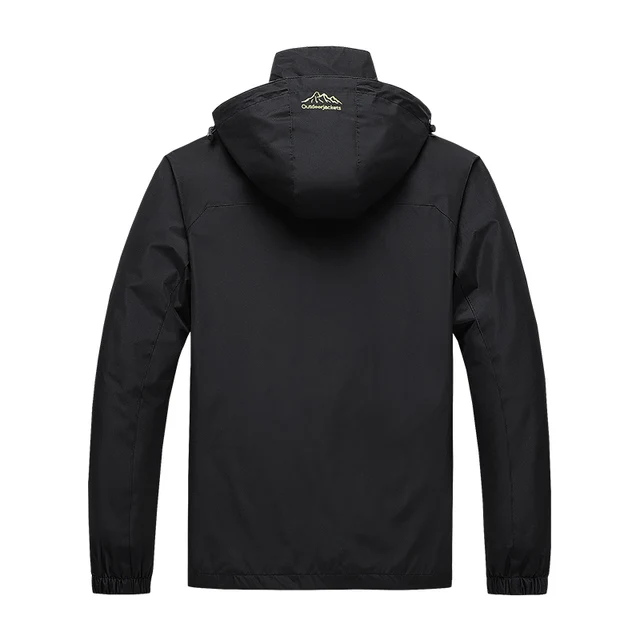 Veste Imperméable Softshell Pour Hommes Jywmsc - Coupe-vent, Légère, Avec Capuche Amovible - Pour Randonnée, Golf, Vélo