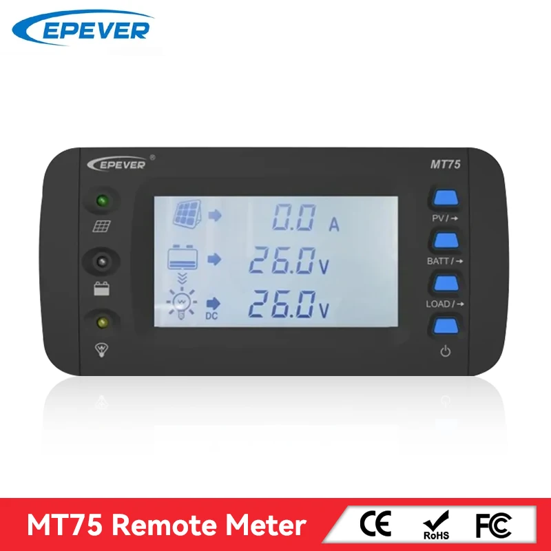 Ecgsolax Mt75 Display Del Misuratore Remoto Di Nuova Generazione Per Epever Mppt Solar Charge Controller Tracer-An Series Mt75 Remote Meter