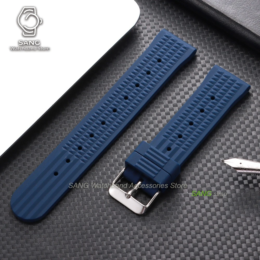 Premium Silicone Waterproof Watch Strap - Soft Rubber Sport Replacement Wristband