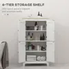 Homcom Bathroom Cabinet, Bathroom Floor Cabinet with Adjustable Shelves, Freestanding Storage Cabinet with Doors, White 4